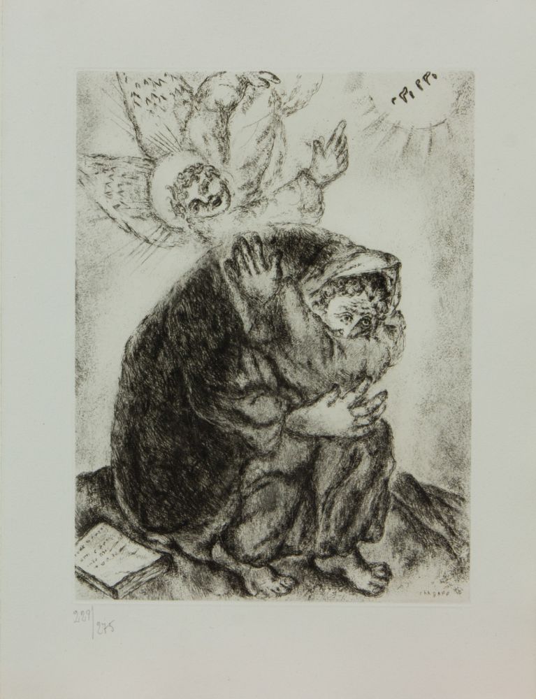 Gravure Chagall - LA BIBLE ( PREMIERE D'ESAIE )