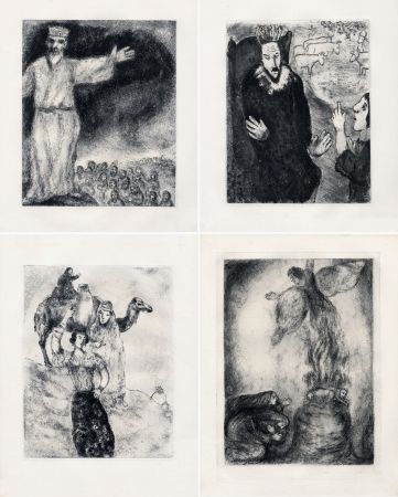 Eau-Forte Chagall - LA BIBLE. (Suite des eaux-fortes gravées de 1931 à 1939 - Tériade 1956). 