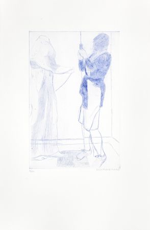 Gravure Desgrandchamps - La bleue photographe