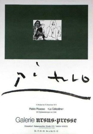 Affiche Picasso - '' La Celestine ''  Galerie Ursus Presse