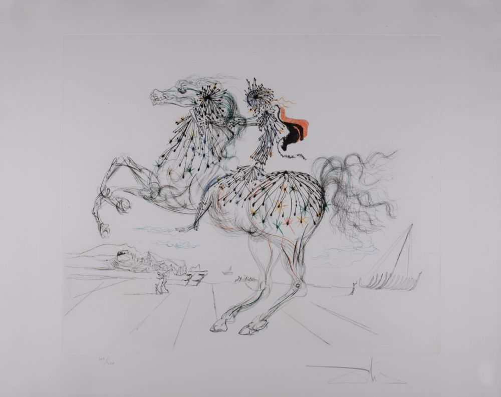 Eau-Forte Et Aquatinte Dali - La Chevauchée, circa 1970