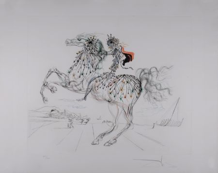 Eau-Forte Et Aquatinte Dali - La Chevauchée, circa 1970