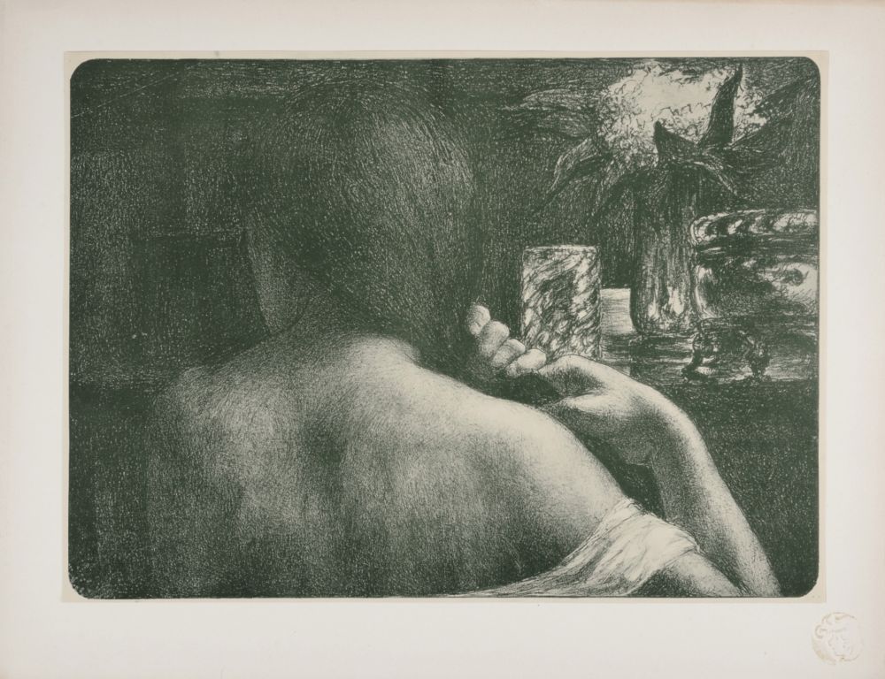 Lithographie Flandrin - La Chevelure, 1898