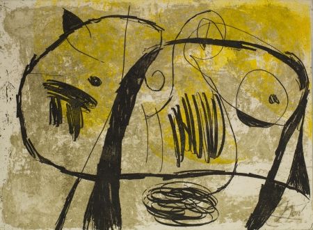 Aquatinte Miró - La Commedia Del Arte V