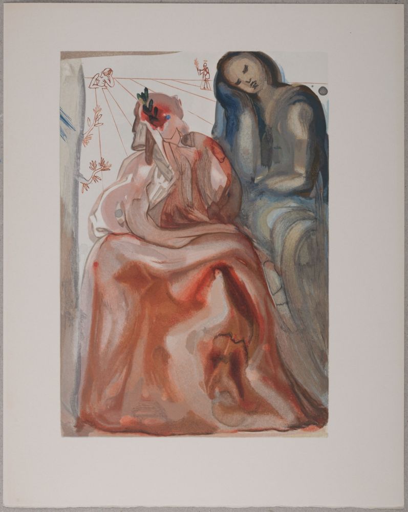 Lithographie Dali - La confession de Dante