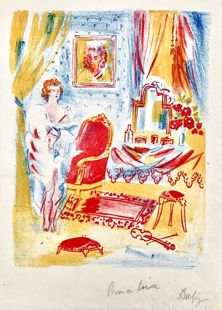 Lithographie Dufy - La Coquette