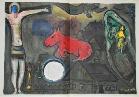 Lithographie Chagall - La crucifixion mystique