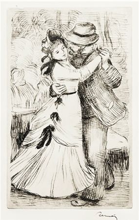 Gravure Renoir - LA DANSE À LA CAMPAGNE (1890)