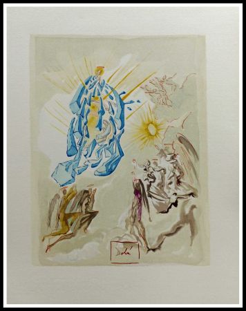 Gravure Sur Bois Dali - LA DIVINE COMEDIE - Dante recouvre la vue