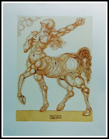 Gravure Sur Bois Dali - LA DIVINE COMEDIE - Le centaure