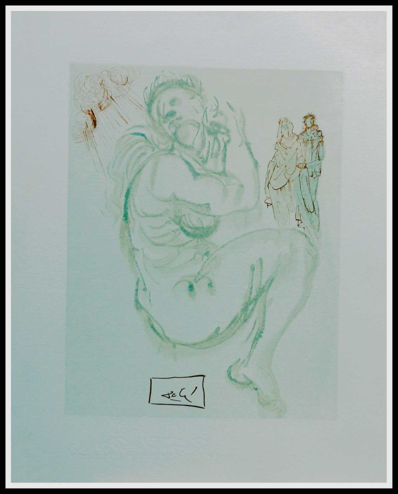 Gravure Sur Bois Dali - LA DIVINE COMEDIE - Le songe de Dante