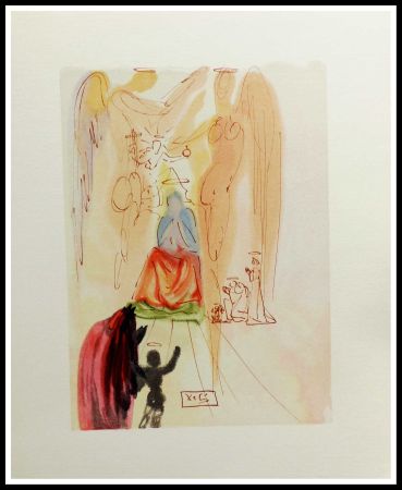 Gravure Sur Bois Dali - LA DIVINE COMEDIE - Le triomphe du Christ