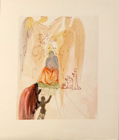 Gravure Sur Bois Dali - La Divine Comédie - Paradis 23 - Le triomphe du Christ