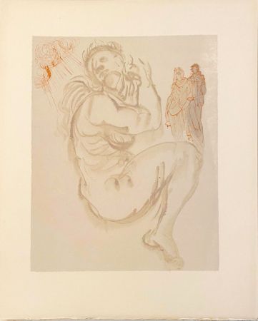 Gravure Sur Bois Dali - La Divine Comédie - Purgatoire 19 - Le songe de Dante