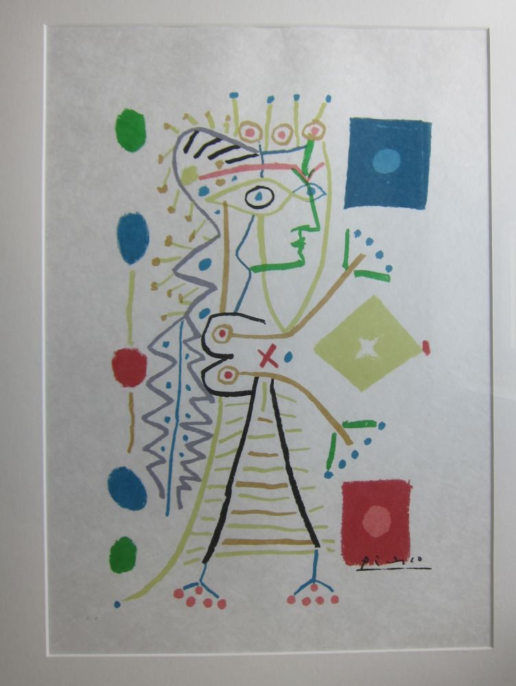 Lithographie Picasso - La Femme aux Des