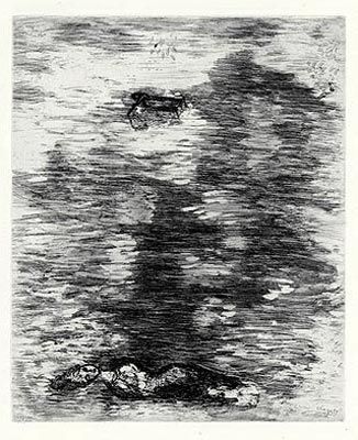 Eau-Forte Chagall - La Femme noyée