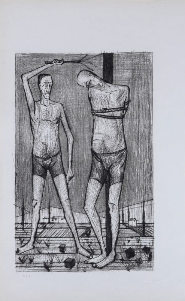Eau-Forte Et Aquatinte Buffet - La Flagellation, La Passion du Christ