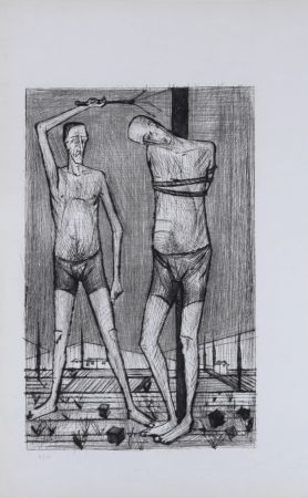 Eau-Forte Et Aquatinte Buffet - La Flagellation, La Passion du Christ