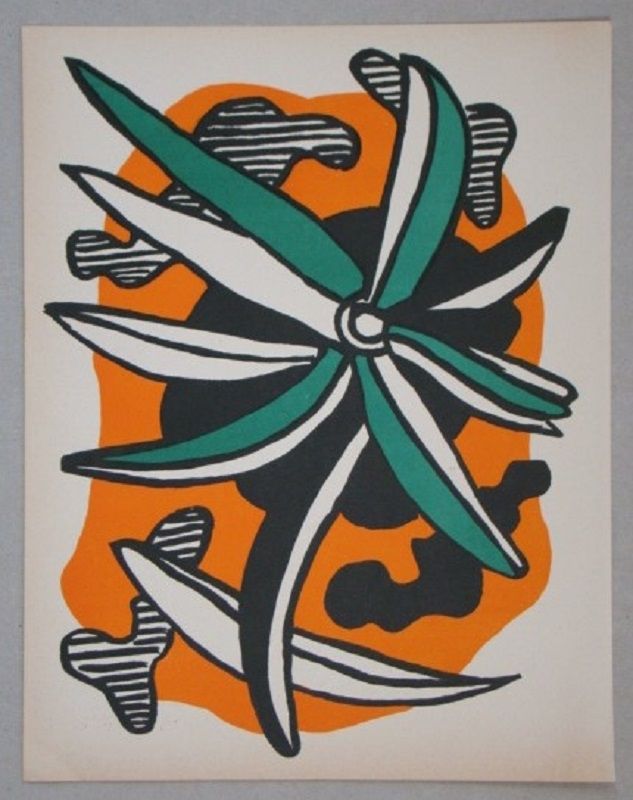 Lithographie Leger - La fleur