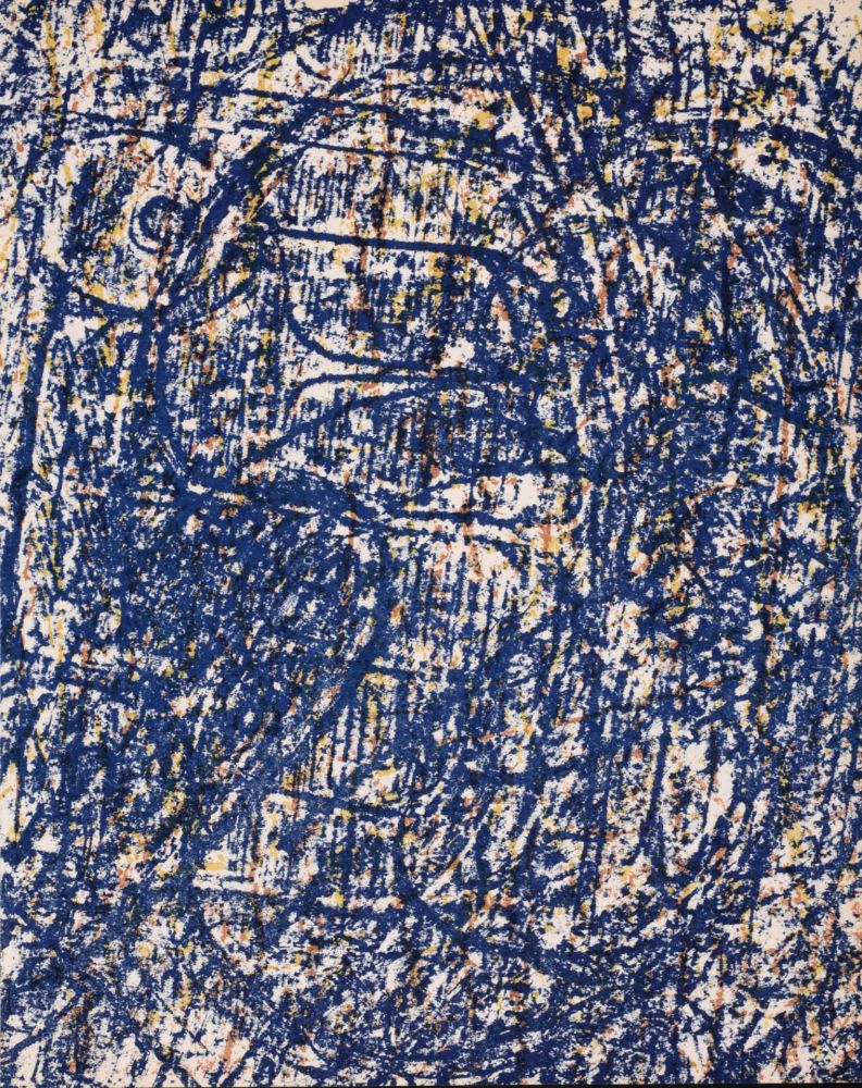 Lithographie Ernst - ​​​​​​​La forêt bleue, 1962