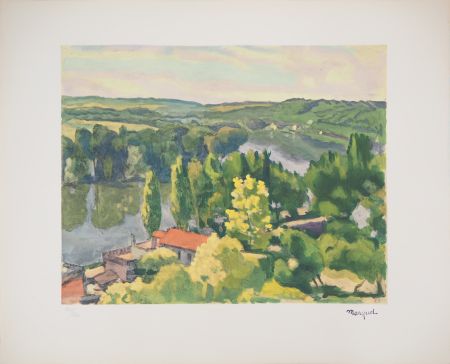 Lithographie Marquet - La Frette sur Seine