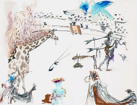 Gravure Dali - La Girafe en Feu (The Burning Giraffe)