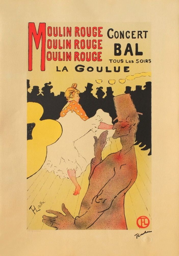 Lithographie Toulouse-Lautrec - LA GOULUE AU MOULIN-ROUGE II
