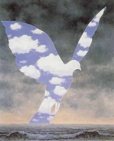 Lithographie Magritte - La grande famille