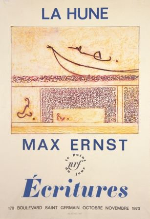 Lithographie Ernst - La Hune  Ecritures