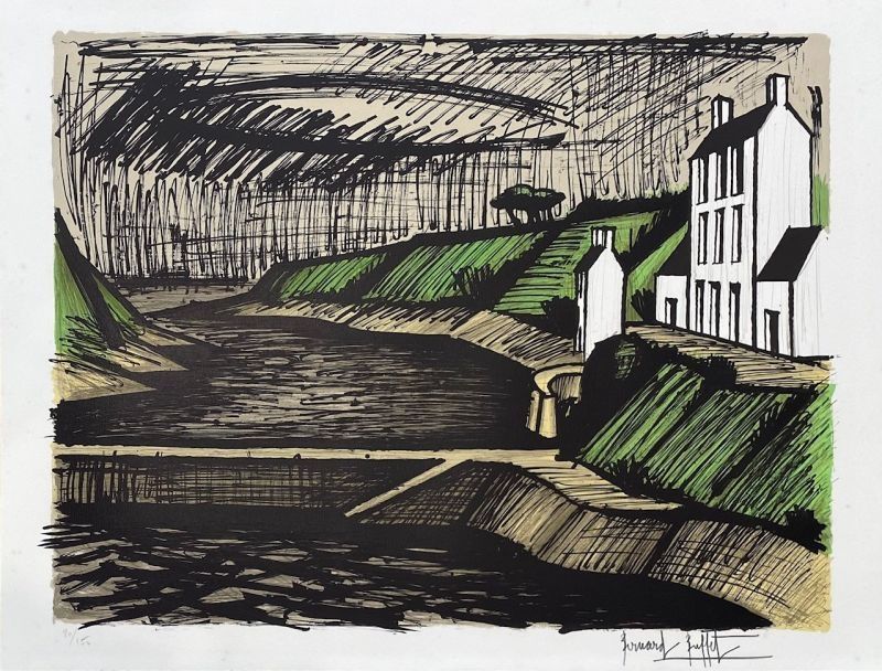 Lithographie Buffet - La jetée 