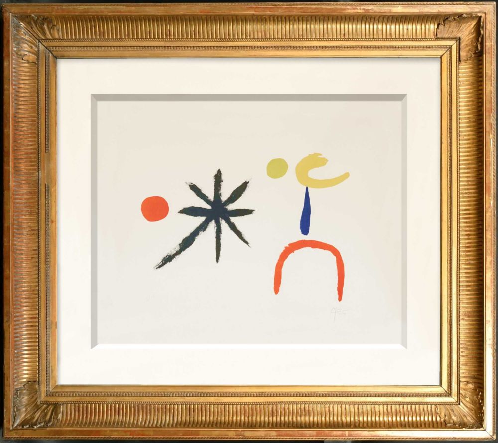Lithographie Miró - La Jeune Fille au Clair de Lune