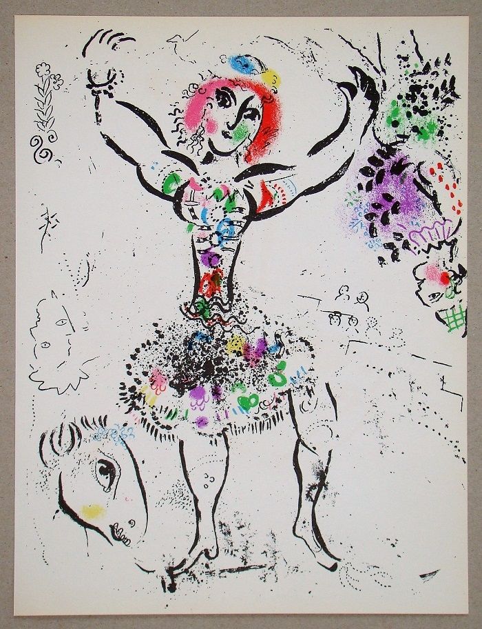 Lithographie Chagall - La Jongleuse