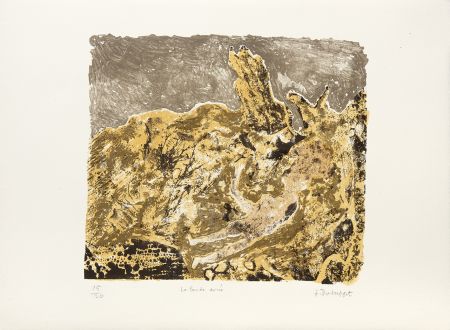 Lithographie Dubuffet - La lande dorée