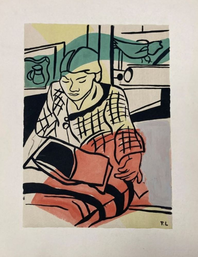 Lithographie Leger - La lecture (Woman Reading)