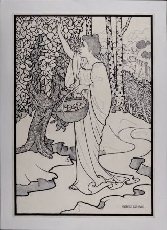 Lithographie Combaz - La libre Esthétique, 1901 - Rare!