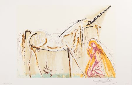 Lithographie Dali - La Licorne (Unicorn)