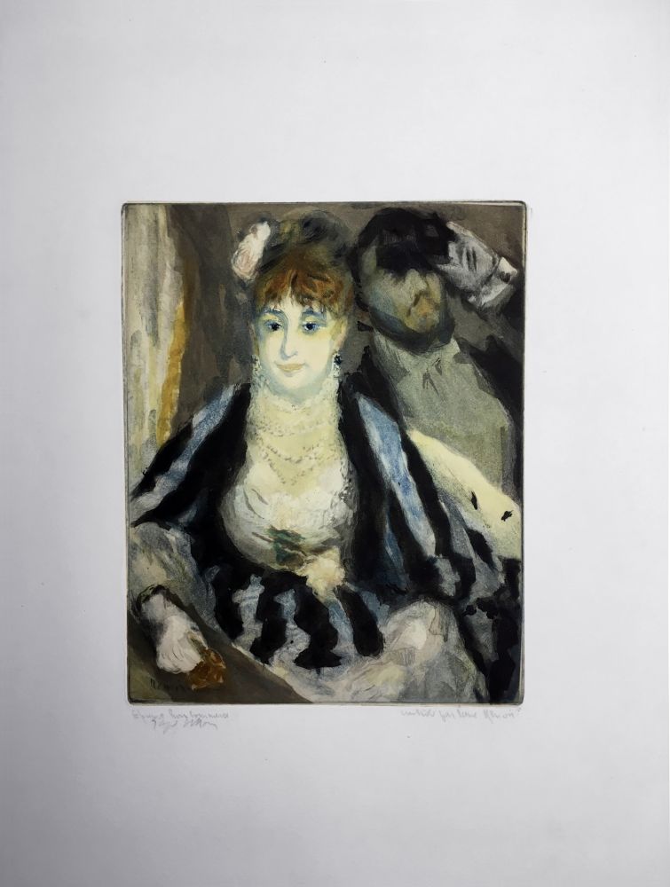 Aquatinte Renoir - LA LOGE (d'après Pierre-Auguste Renoir, gravé par Jacques Villon) 