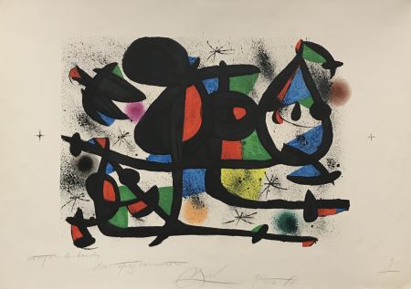 Lithographie Miró - La Luge des Amants II