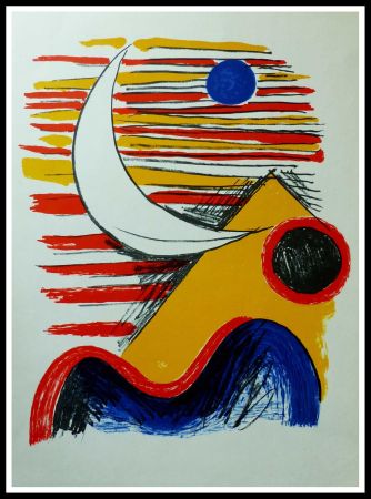 Lithographie Calder - LA LUNE ET LA MONTAGNE