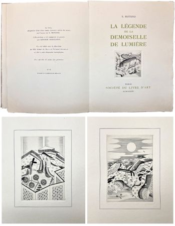 Livre Illustré Hasegawa - LA LÉGENDE DE LA DEMOISELLE DE LUMIÈRE. 46 gravures originales de Kiyoshi Hasegawa (1933).
