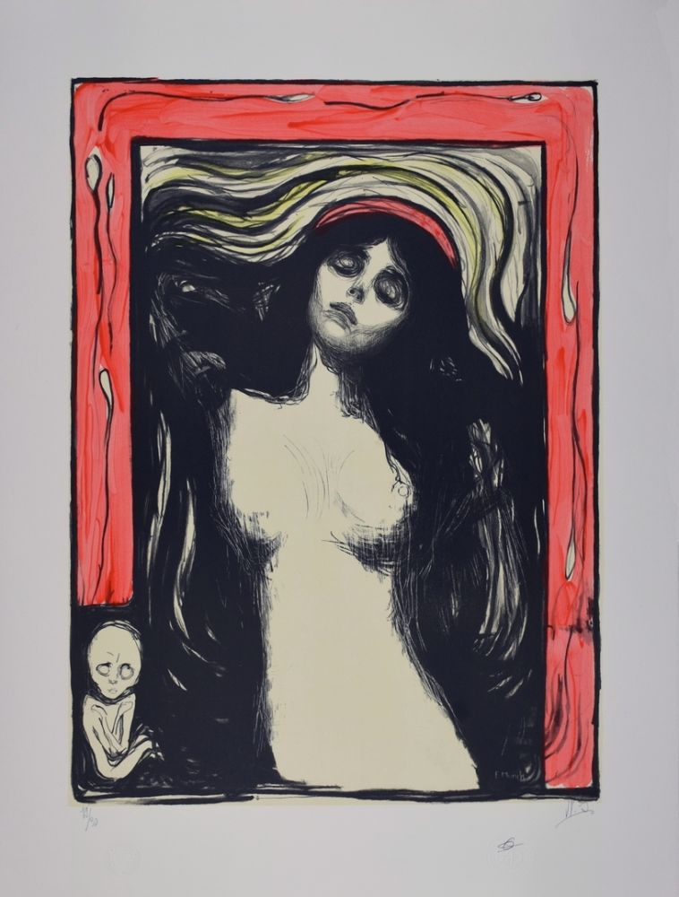 Lithographie Munch - La Madone / Madonna - 1895