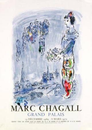 Lithographie Chagall - La Magicien de Paris