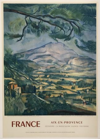 Lithographie Cezanne - La Montagne Sainte-Victoire