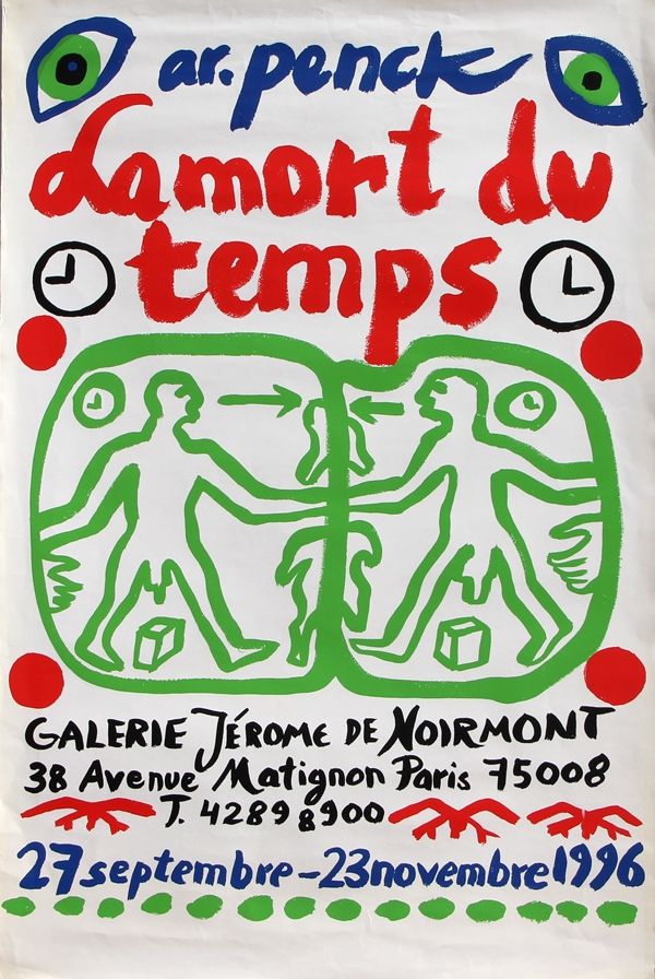 Lithographie Penck - La Mort du Temps