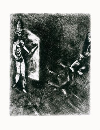 Eau-Forte Chagall - La mort et le malheureux