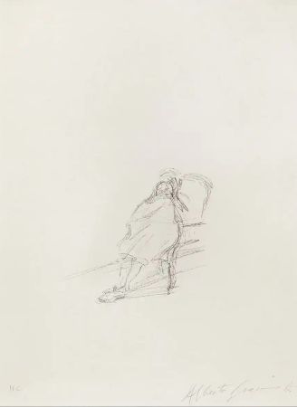 Lithographie Giacometti - La Mère de l’artiste assise III