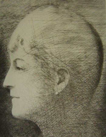 Gravure Marcoussis - La mère de l'artiste en 1900