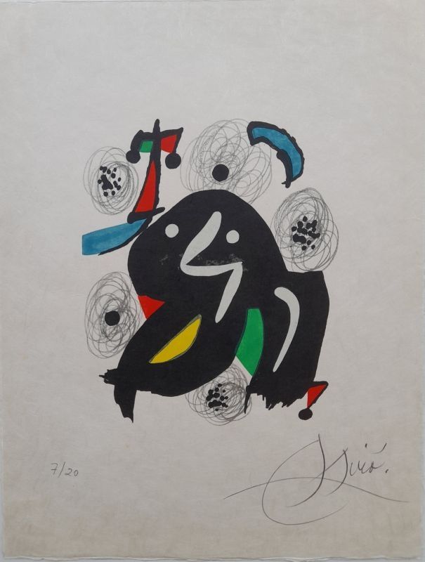 Lithographie Miró - La mélodie acide 