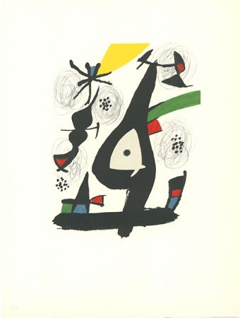 Lithographie Miró - La mélodie acide - 1