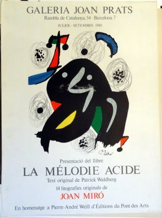 Affiche Miró - La Mélodie Acide 1980